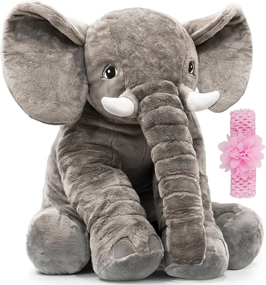 Homily Stuffed Elephant Plush Animal Toy 24 INCH