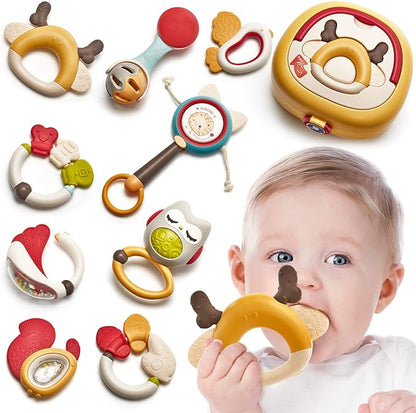 Baby Toys 0-6 Months - Baby Rattles Toys Set Infant 0-6-12 Months 0-3-6-12-18 Months