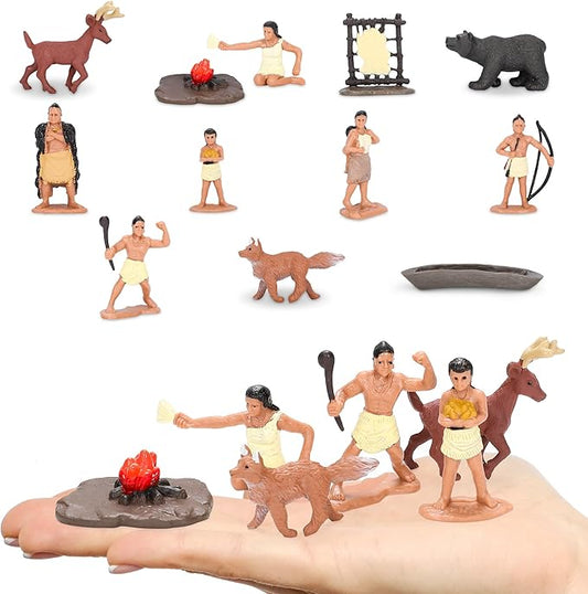 Historical Learning Figure Toys - Camp Fire, Canoe