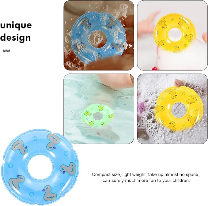 Toyvian 10pcs Mini Swim Rings Doll Lifebuoy Inflatable Doll Inflatable