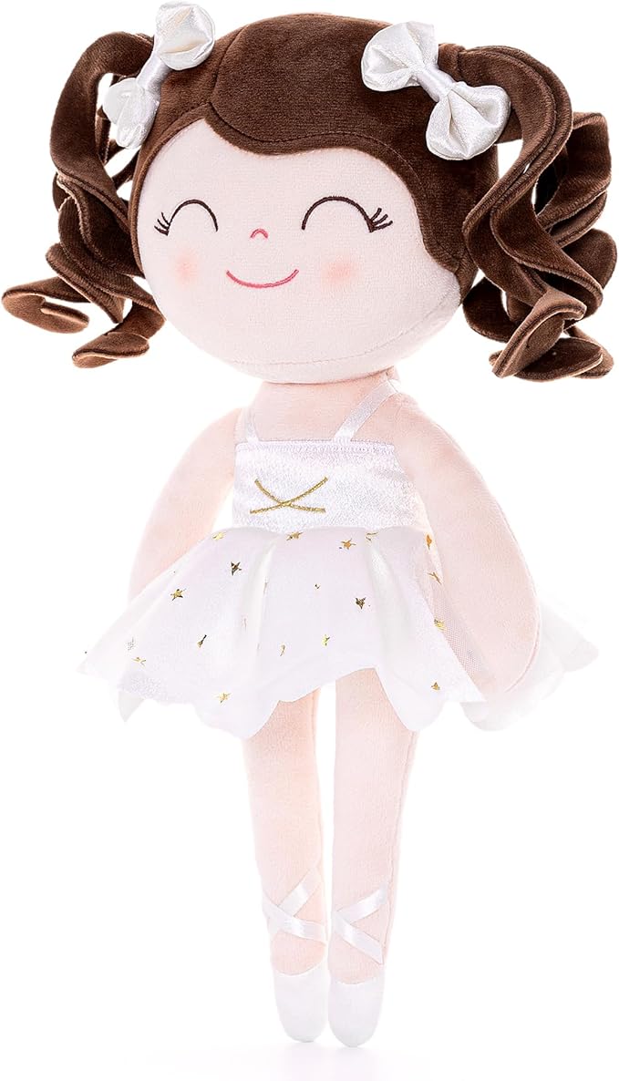 Gloveleya Baby Dolls Soft Snuggly Curly Hair Ballerina Doll First 14inches Ballerina
