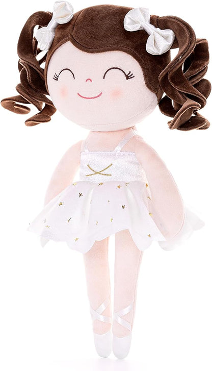 Gloveleya Baby Dolls Soft Snuggly Curly Hair Ballerina Doll First 14inches Ballerina