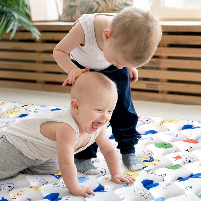 Premium Foam Baby Play Mat 59" X 59", Thick One-Piece Crawling Mat