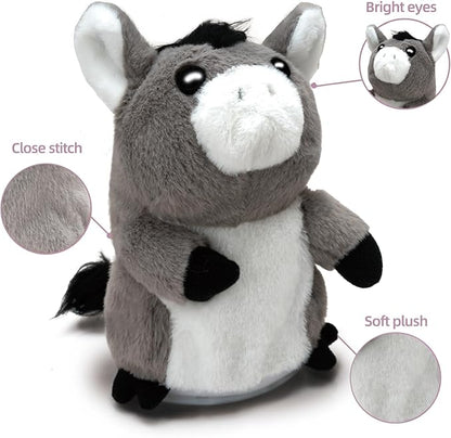 HOMILY Donkey, Repeats What You Say Plush Animal Toy Electronic Hamster Mouse for Boys