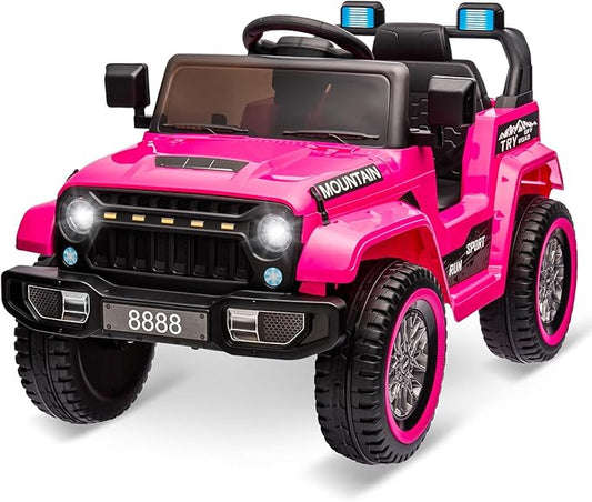 Hetoy Kids Ride On Truck Car, 12V Battery Powered Electric Car w/Parent Remote Control 3 Speeds,