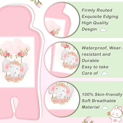 Qunclay 2 Pcs Gel Car Seat Cooler Pad for Baby Cooling Pad for Stroller Breathable Universal Car Cooler Mat Multifunctional Baby Stroller Seat Liner Cushion Chair(Rabbit, Elephant)