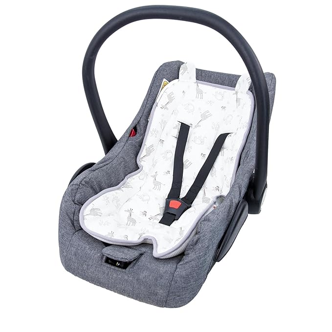 Miracle Baby Car Seat Insert Universal Breathable Baby Stroller Cushion Reversible 3D Air Mesh Cotton Stroller Mat for CarSeat, Buggy, Carrycot, High Chair （Giraffe）