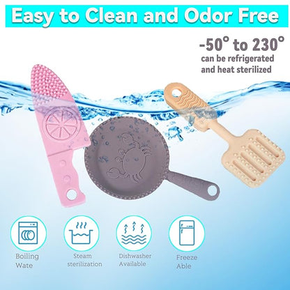 Baby Teething Toys’╝? Pack Baby Teether Toys’╝īBPA-Free’╝īTeether Chew Toy Set’╝īSoft 6-12 Months