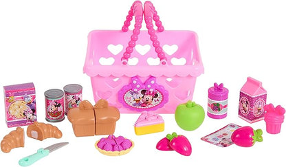 Minnie Bow-Tique Bowtastic Shopping Basket Set with Pretend Food and