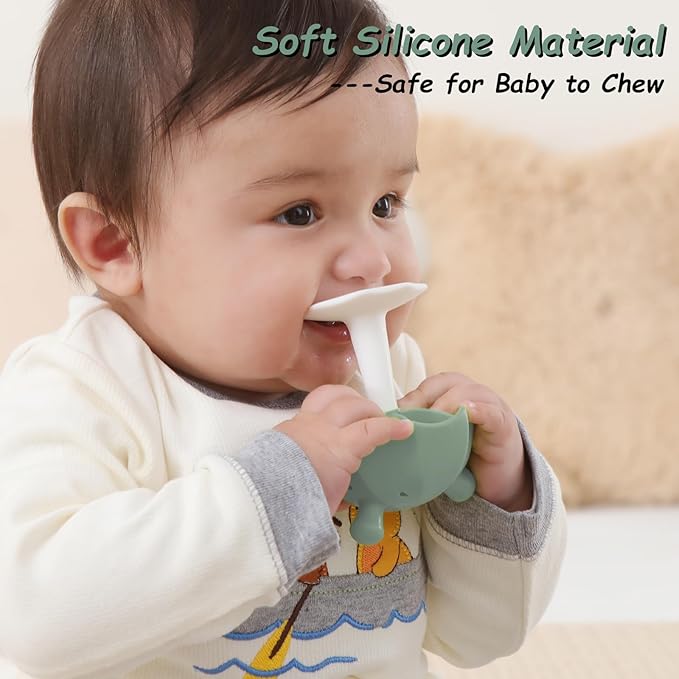 Umbrella Baby Teether with Suction Base, Seposeve Teething Toys for Babies 0-6 Months 6-12 Months 12-24 Months,