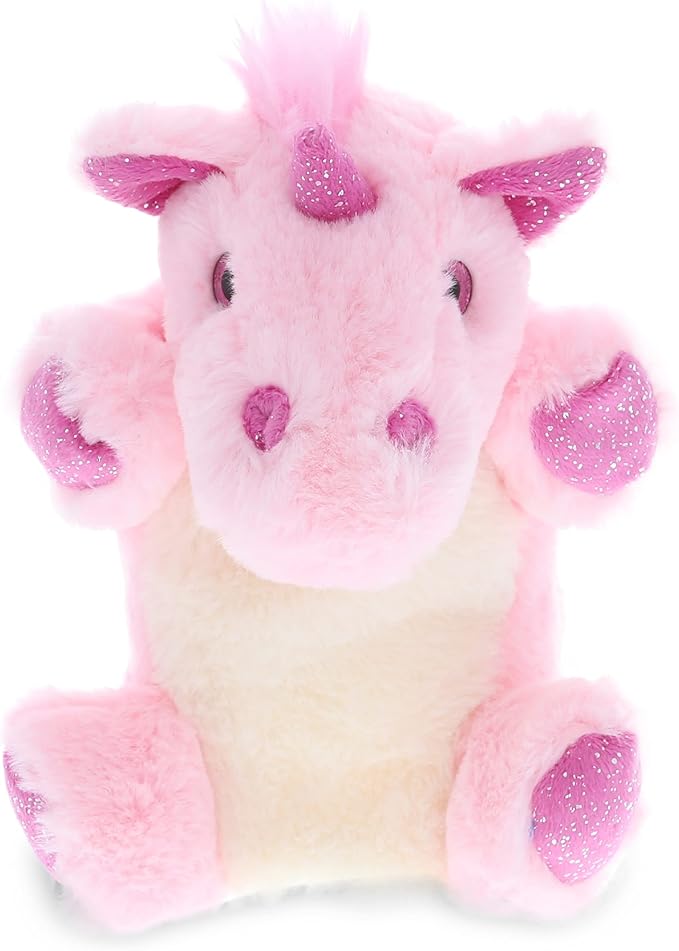 DolliBu Unicorn Plush Hand Puppet for Kids - Soft Plush