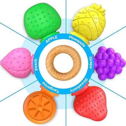 GJZZ Baby Teething Toys 6-12 Months, Montessori Sensory Toys 0-3 6-12