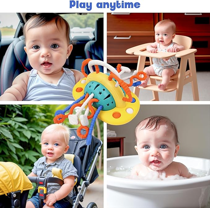 Baby Toys Silicone Suction Cup Toy for High Chair Toddler 6 12 1 Year