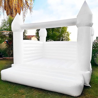 OZIS White Bounce House Castle for Kids, 13x12x10FT PVC Inflatable White Bounce House with Blower