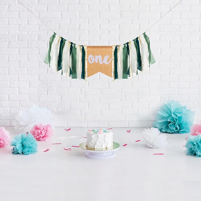 One Wild Highchair Banner, Safari Jungle Burlap Banner for First Birthday Decoration Decorations,1st Birthday