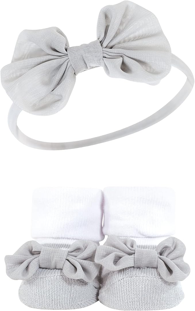Hudson Baby Girl's Headband and Socks Giftset