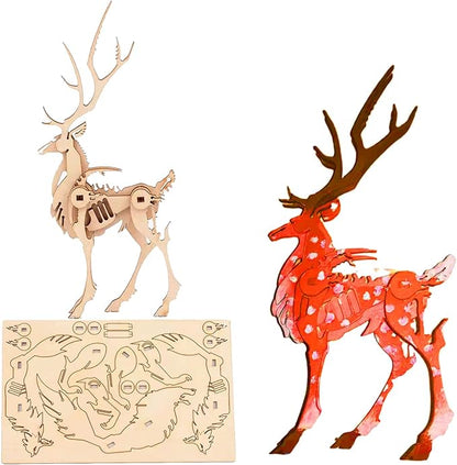 (5pcs) Animal Wood Puzzles Adult, 3D Wooden Puzzles Set