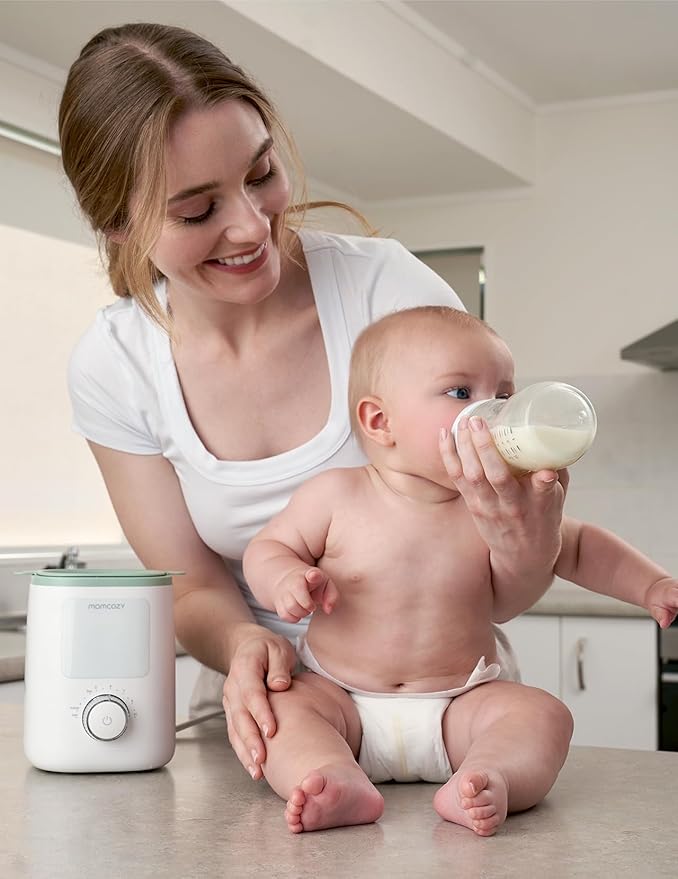 Momcozy Nutri Bottle Warmer, 9-in-1 Baby Bottle Warmer with Night Light, Accurate Temperature to Preserve Fullest Nutrients in Breast Milk, Bottle Warmers for All Bottles with Breastmilk or Formula