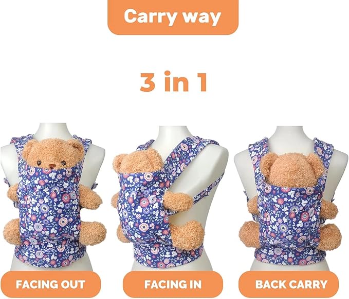 Baby Doll Carrier for Baby Girl Premiums Soft Cotton Straps 18 inch