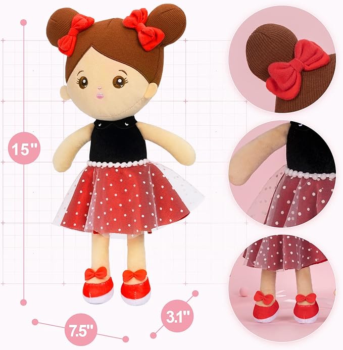 OUOZZZ 15" Soft Baby Doll for Girls - First Baby