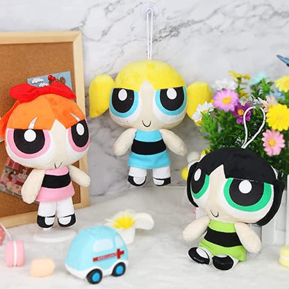 3Pcs 22cm/8inch Movie Cartoon Police Girl Plush Stuffed Doll Anime
