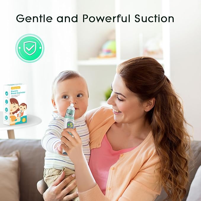 Electric Nasal Aspirator for Baby, Nose Aspirator for Toddlers 3 Silicone
