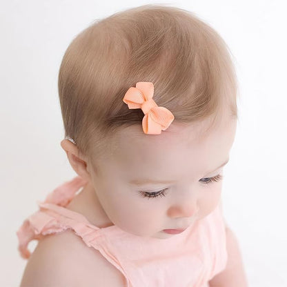 CLLOT 50PCS 2inch Baby Hair Clips - Fully Lined Baby 25 Colors
