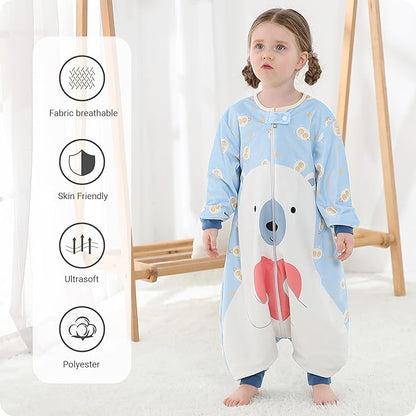 Baby Sleeping Sack Sleeveless, Toddler Sleeping Bag with Legs