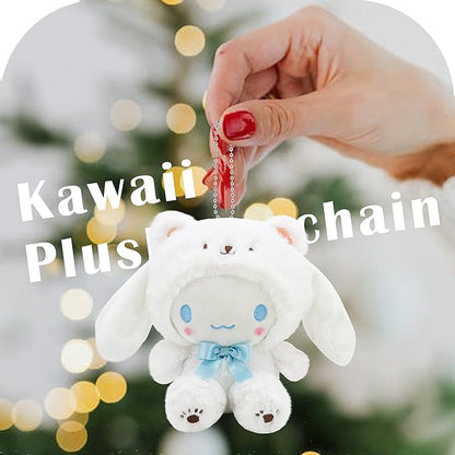 Kawaii Cartoon White Bear Cross-Dressing Series Plush,Soft Plush Doll Cute Soft Toys 7.8in)