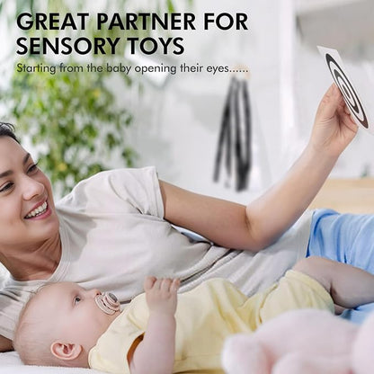 Baby Flash Cards Black and White Cards for 0-3 Months, High Contrast Baby Toys for Newborn
