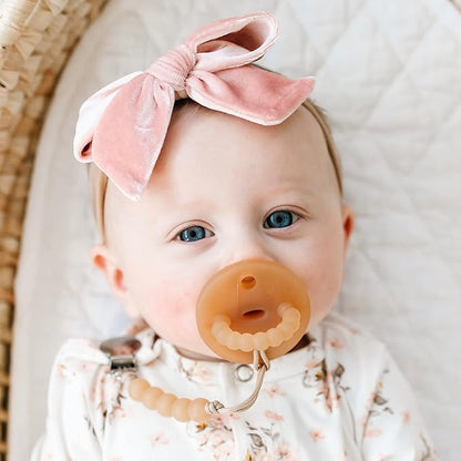 Ryan & Rose Cutie PAT Pacifier Teether (Flat, Clear Rubber)