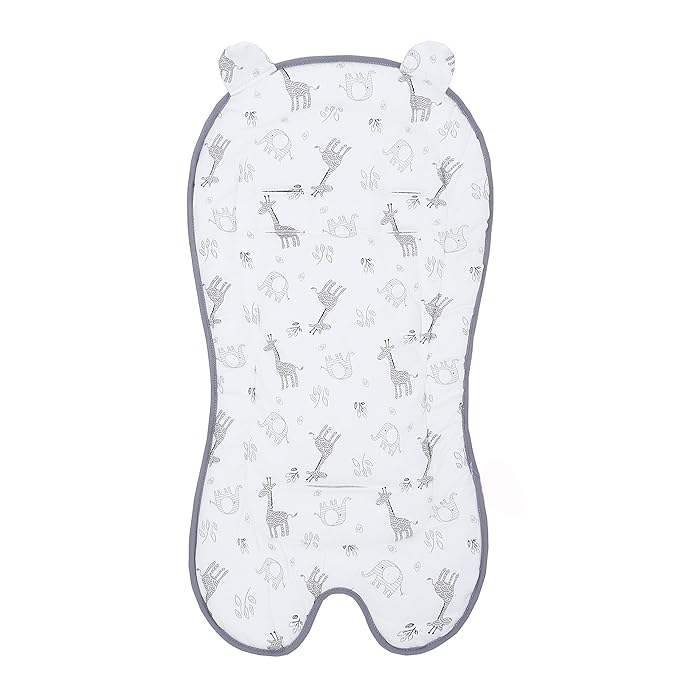 Miracle Baby Car Seat Insert Universal Breathable Baby Stroller Cushion Reversible 3D Air Mesh Cotton Stroller Mat for CarSeat, Buggy, Carrycot, High Chair （Giraffe）