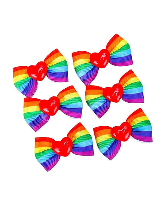 Baby Rainbow Snap Clips Bow Toddler Rainbow Clips Bowknot Infant JHP05 (6