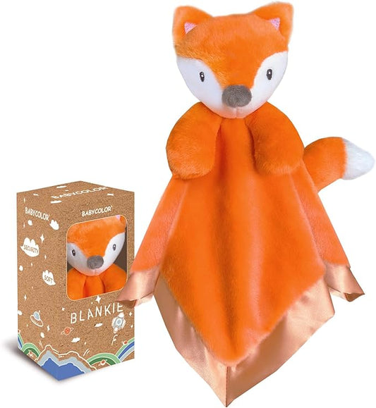 Fox Baby Security Blanket Loveys for Babies Boys Girls, 15" Soft Lovies for Babies