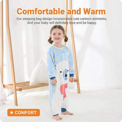 Baby Sleeping Sack Sleeveless, Toddler Sleeping Bag with Legs