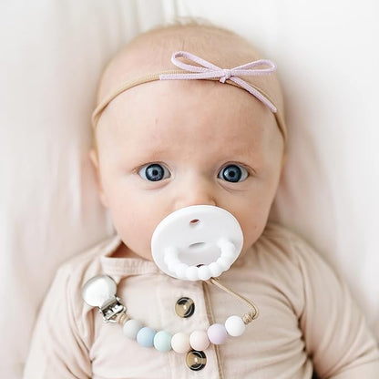 Ryan & Rose Cutie PAT Pacifier Teether (Slant, White)