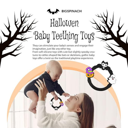 Halloween Baby Toy Gothic Baby Teether Ring Baby Stuff Teething