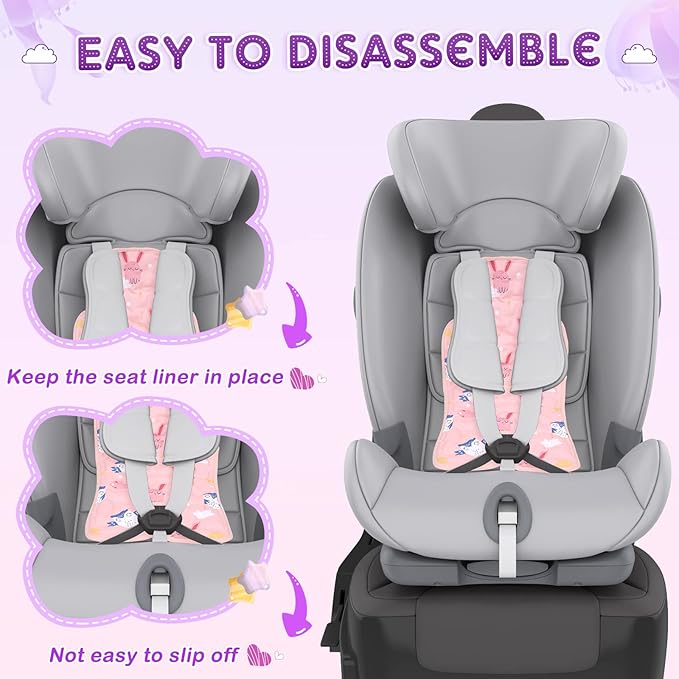 Qunclay 2 Pcs Gel Car Seat Cooler Pad for Baby Cooling Pad for Stroller Breathable Universal Car Cooler Mat Multifunctional Baby Stroller Seat Liner Cushion Chair(Rabbit, Seahorse)