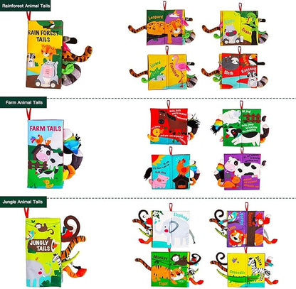 beiens Baby Books Toys, Baby Books 0-6 Months 3PCS Touch 0-3-6-12-18 Months