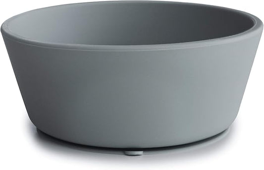 mushie Silicone Suction Bowl | BPA-Free Non-Slip Design (Stone)