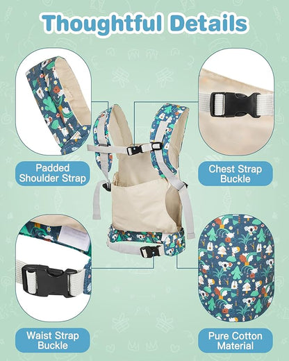 Lictin Baby Doll Carrier, Front and Back Doll Accessories Carrier for Little Girls