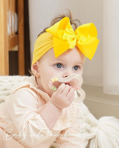 doboi 20pcs Baby Girls Bows Headbands Nylon Hairbands Ribbon Bow