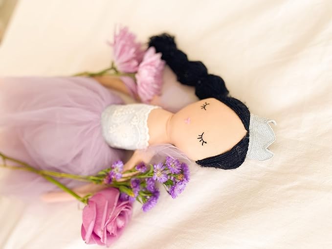 MON AMI Princess Violette Designer Doll – 22”, Soft & Elegant Stuffed Plush Princess Doll