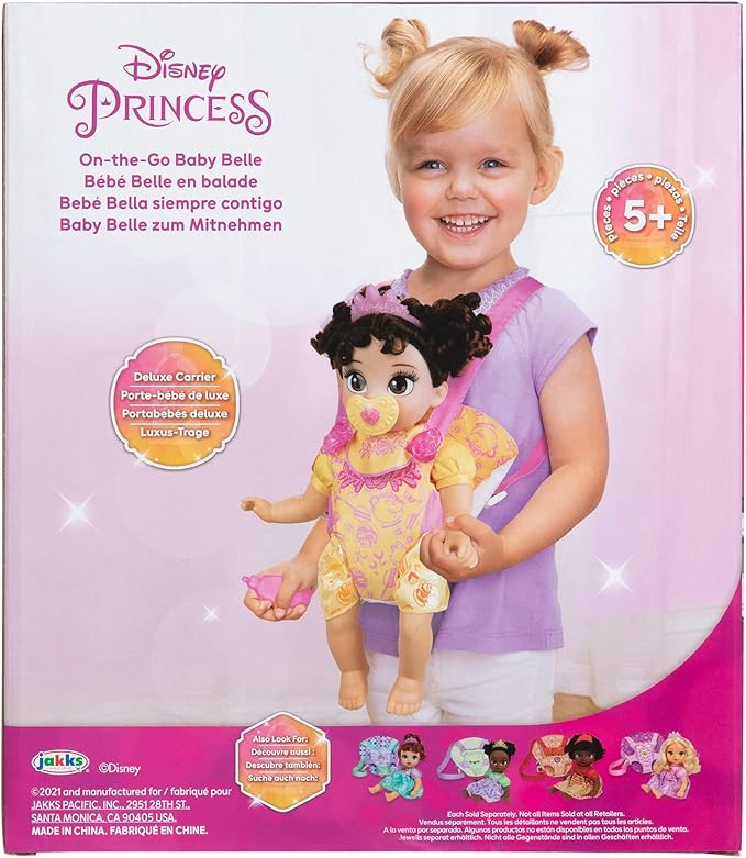 Disney Princess Belle Baby Doll Deluxe with Tiara, Carrier