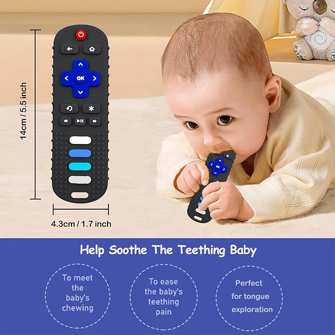 Baby Teething Toys, Food Grade Silicone Teether for Babies 3 6 12 18 Months