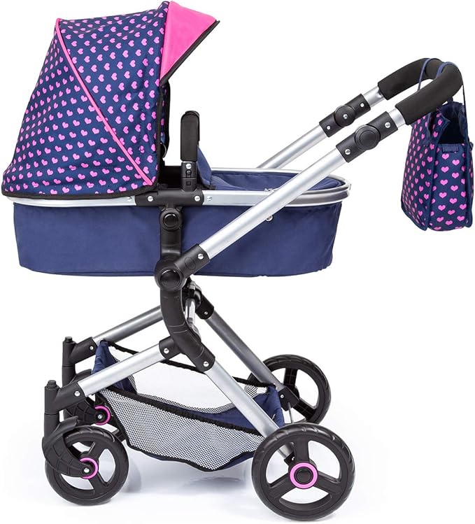 Bayer Design Baby Doll City Vario Pram, Blue Pink