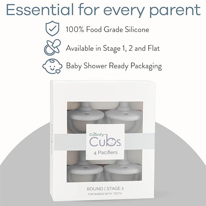 Pacifier Soother Baby 4 Pack of Pacifiers Newborn Teething 100% 6-18 Months