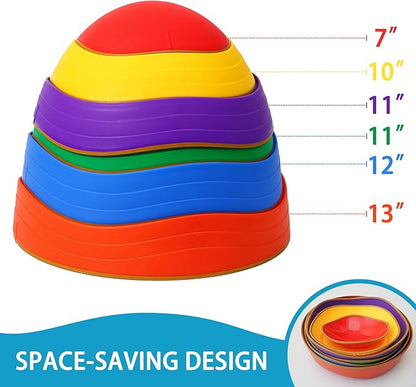 6 Pcs Stepping Stones for Kids, Toddler Sensory Balance Stones 3-8+