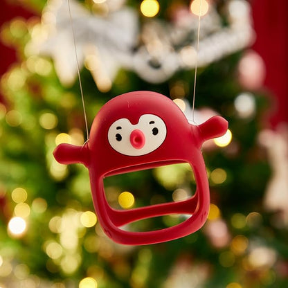 Smily Mia Smily Mia Penguin Teethers, Silicone TeethingToys for Babies 0-6Months 3-6Months, Hand