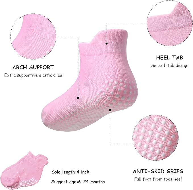 Geyoga 18 Pieces Baby Headband Newborn Socks and Mittens Sets 0-6 Months